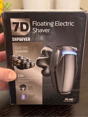 SHPAVVER 7D Floating Electric Shaver MS-687 Mens Wet Dry Razor